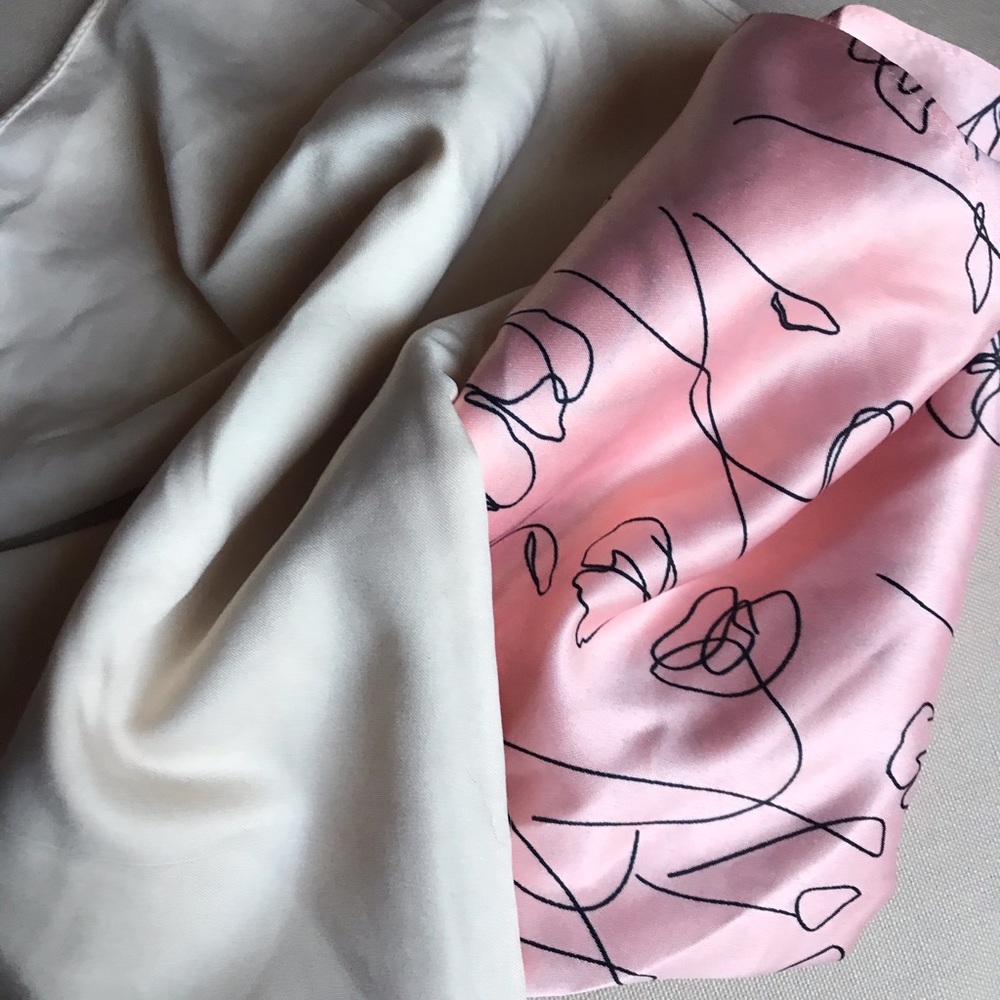 Set of Cream and Pink Handkerchiefs
